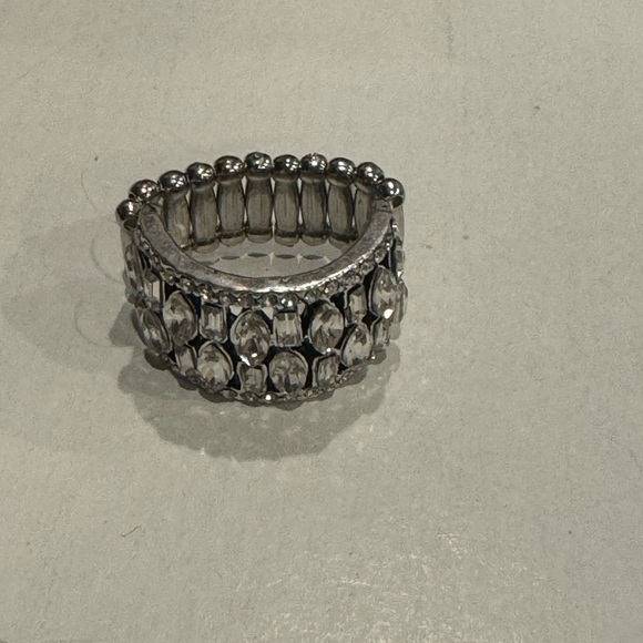 Elegant CZ Statement Ring - One Size Stretch Back - Picture 4 of 5